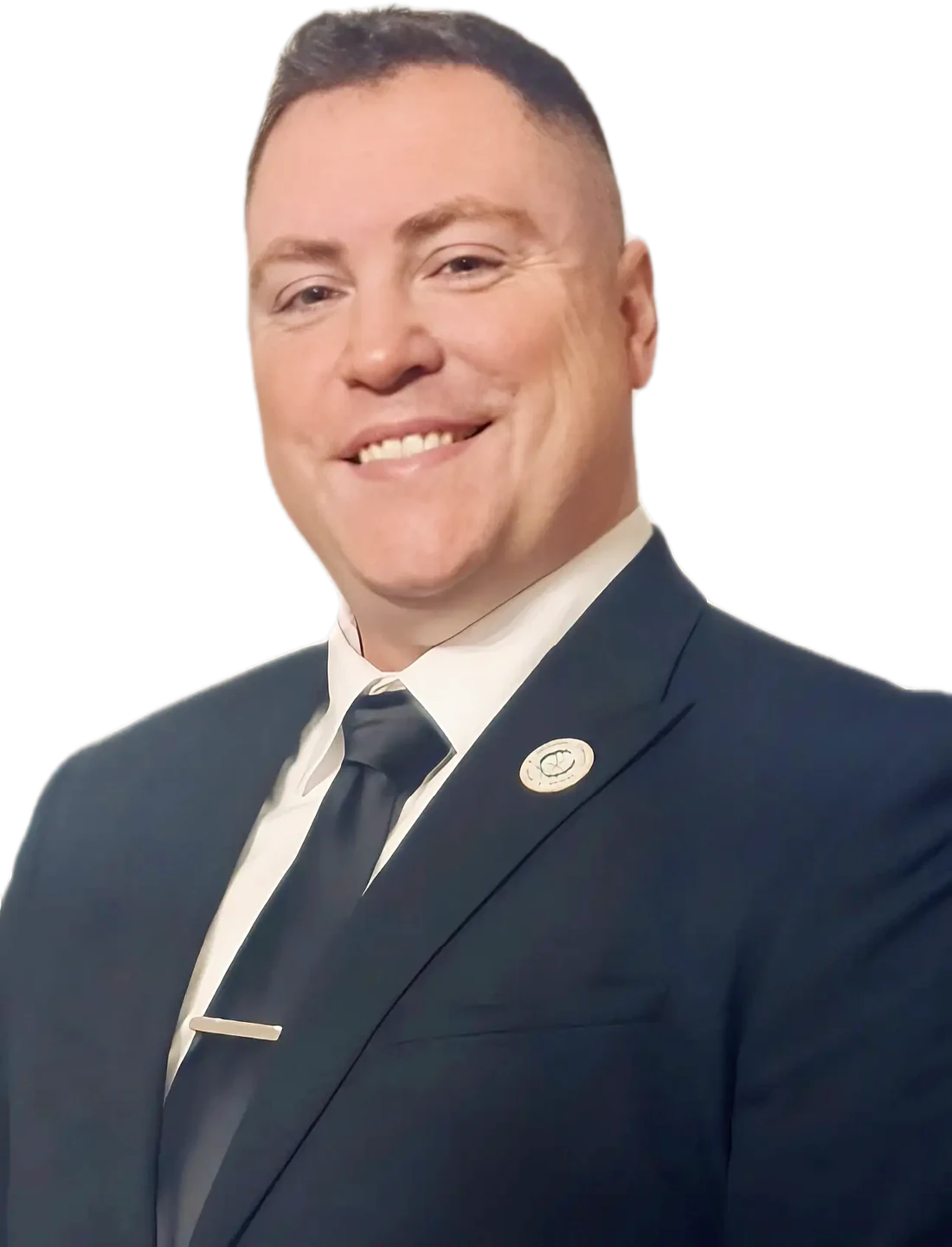 Nick Pappas, retired Marine and candidate for Denton County Judge, in a suit.